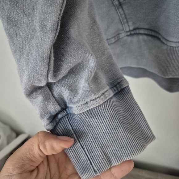 Jane And Delancy Acid Washed Blue Comfy Thin Hooded Sweatshirt - Picture 3 of 6